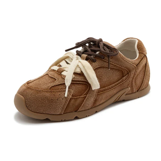 Suede Double Lace Cushioned Sneakers