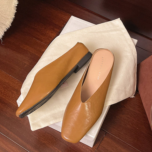 Vegan Leather Slip-On Flats