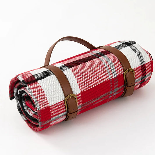 Foldable Plaid Outdoor Picnic Blanket