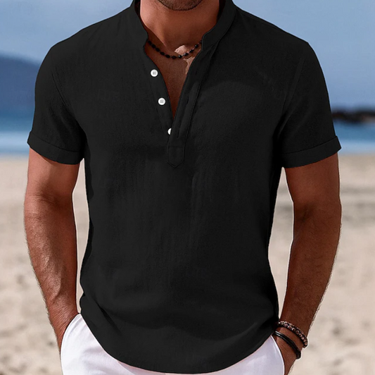 Men's Short Sleeve Open Collar Summer Shirt