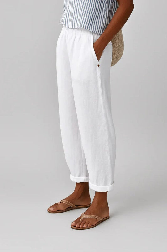 Relaxed Straight Leg Trousers With Hidden Pockets