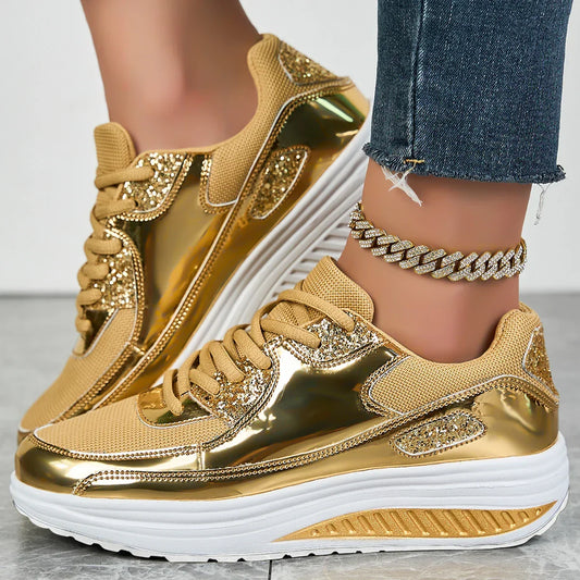 Geometric Panel Orthopedic Walking Sneakers