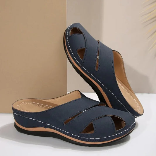 Vegan Suede Casual Orthopedic Slip-On Sandals