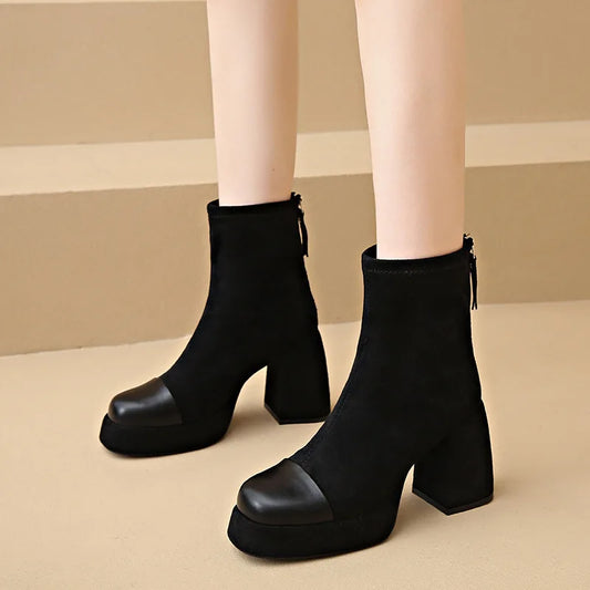 Sculpted Chic Ankle Boots