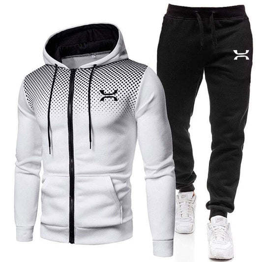 Men's Zip Hoodie and Joggers Tracksuit Set