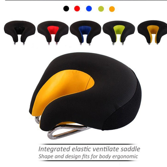 Noseless Padded Wide Bike Saddle