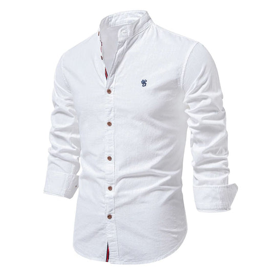 Men's Traditional Stand Collar Shirt
