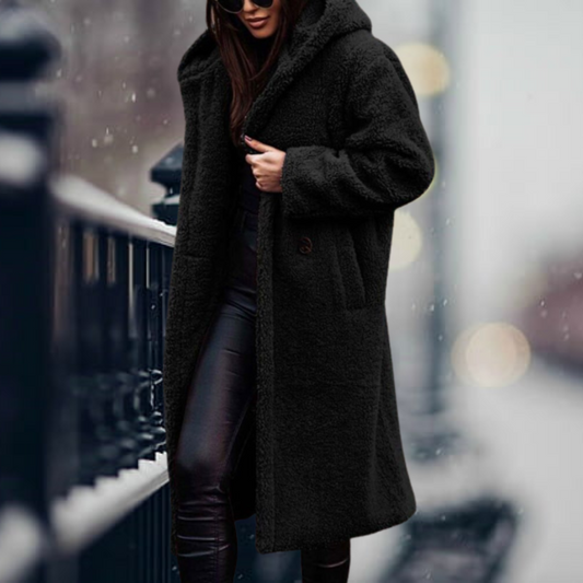 Women's Faux Fur Hooded Zip Jacket