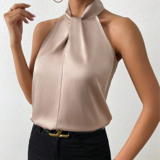 Vanna | Twisted Knot Neck Top for Women