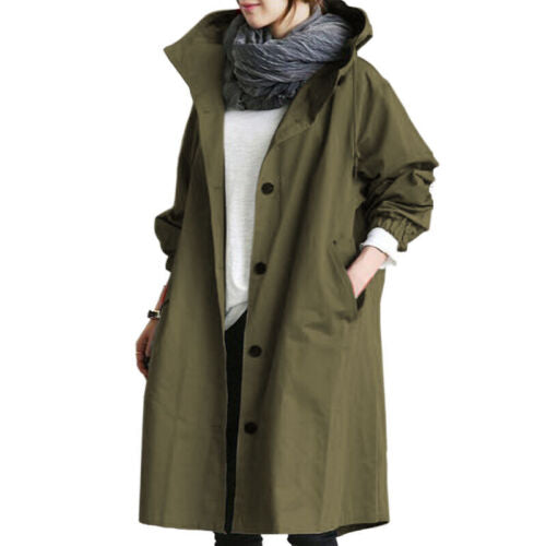 Women's Long Belted Trench Coat