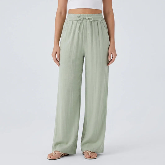 Wide Leg Casual Trousers - Peggy