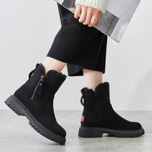 Waterproof Fur-Lined Winter Ankle Boots