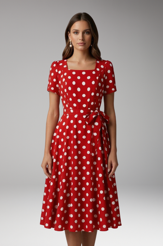 V-Neck Short Sleeve Dress