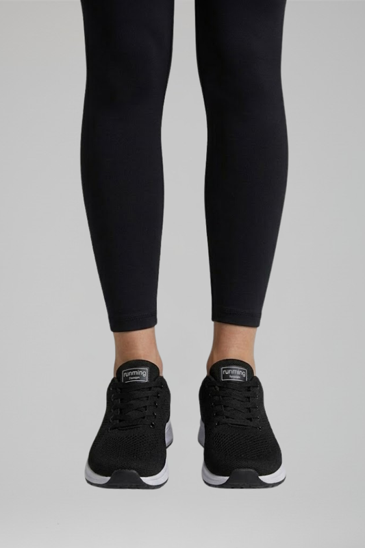 Lace-Up Knit Mesh Walking Shoes