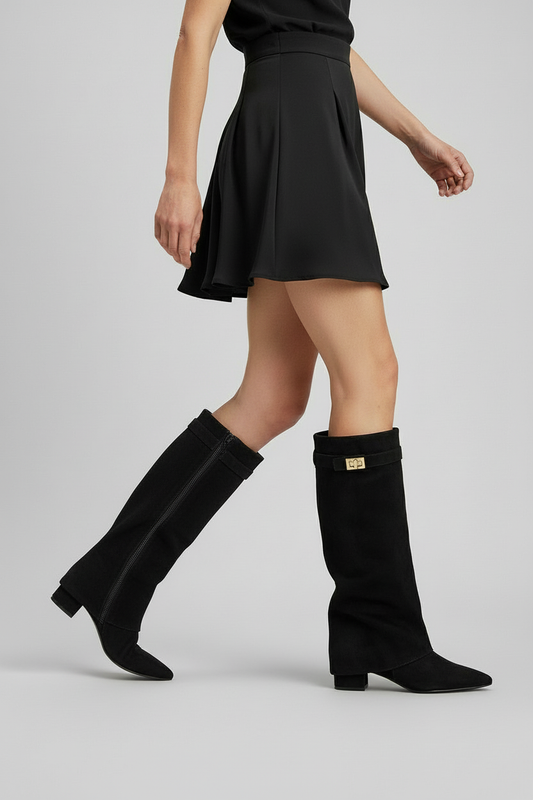 Knee High Block Heel Boot