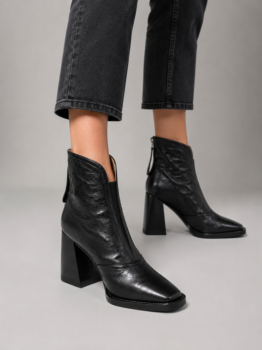 Women's Elegant Block Heel Ankle Boots