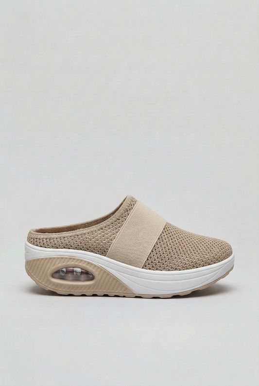 Ventilated Mesh Mules with Cushioned Sole