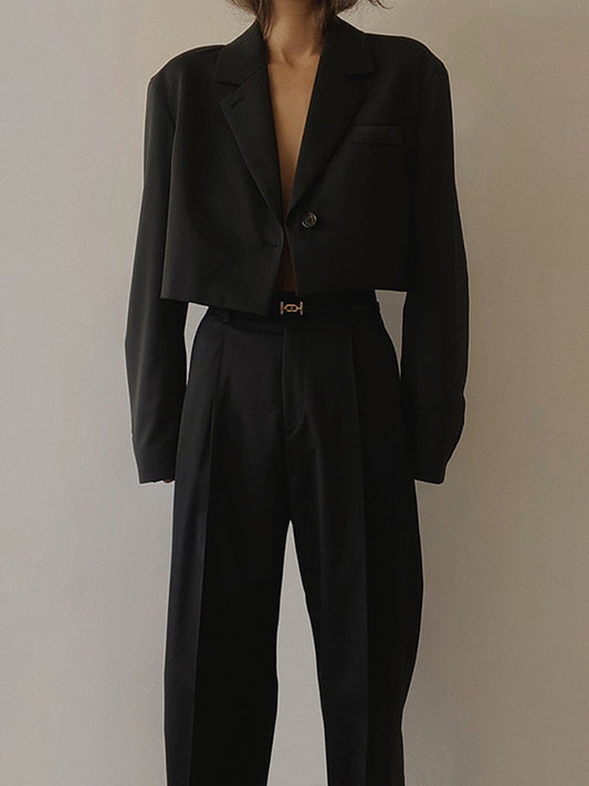 Cropped Tailored Blazer