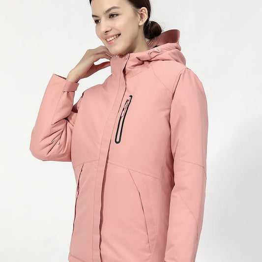 USB Heated Hooded Jacket With Pockets