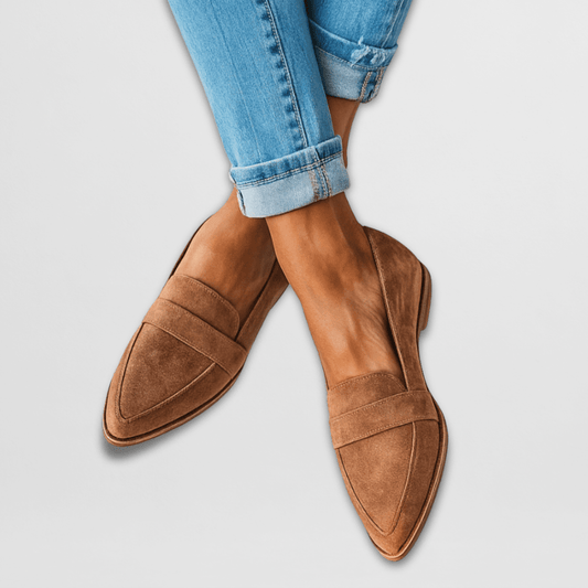 Pointed Toe Penny Loafers Slip On Flats