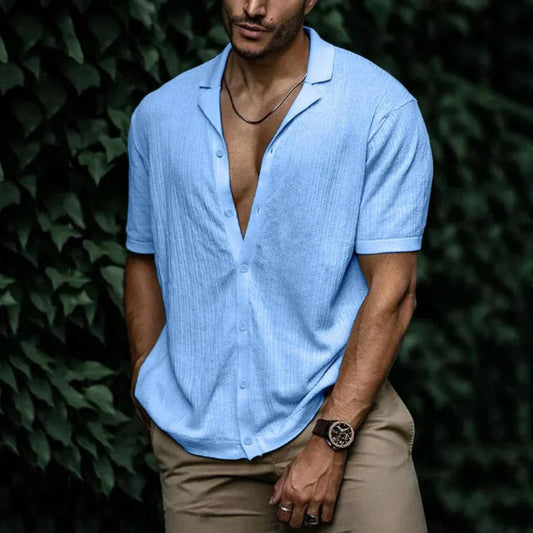 Lightweight Linen Button-Up Summer Shirt