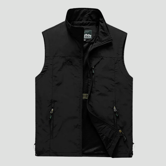 Men's Mesh-Lined Hiking Gilet With Multi-Pocket Storage