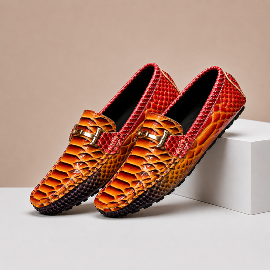 Men's Embossed Slip On Comfort Loafers