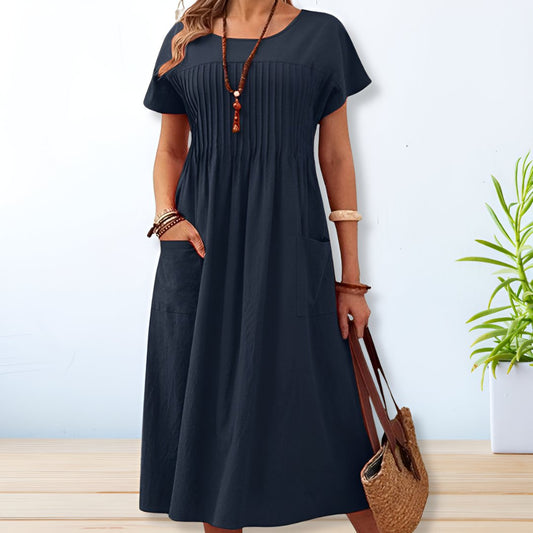 Relaxed Fit Pocketed Day Dress