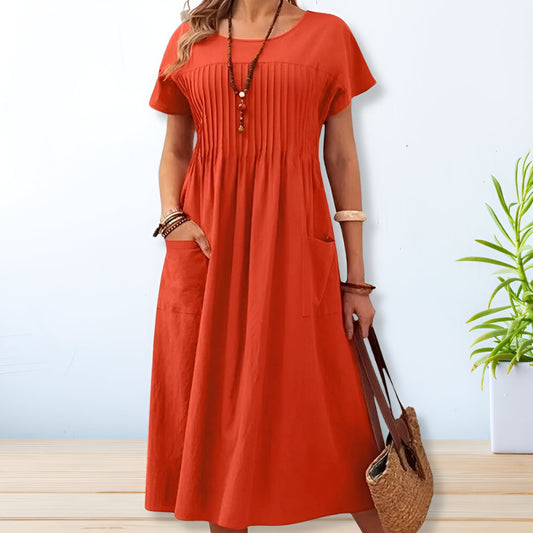 Relaxed Fit Pocketed Day Dress