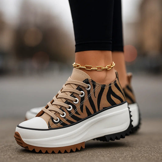 Orthopedic Chunky Platform Lace Up Sneakers