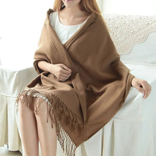 Soft Cashmere Plaid Scarf for Women