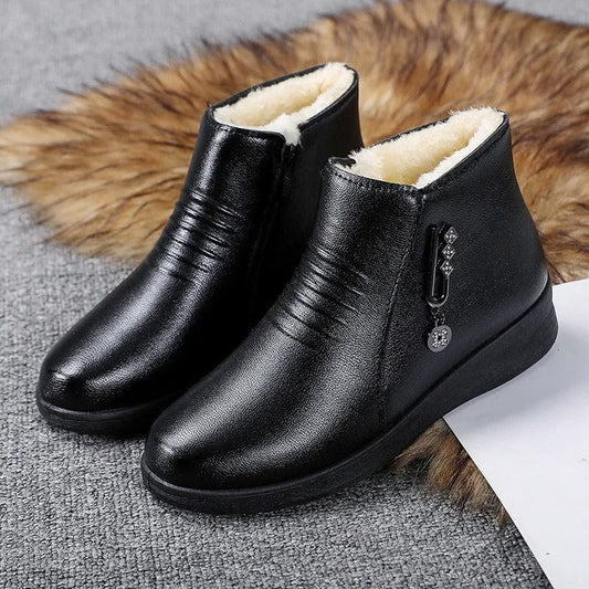 Fur-Lined Side-Zip Winter Boots