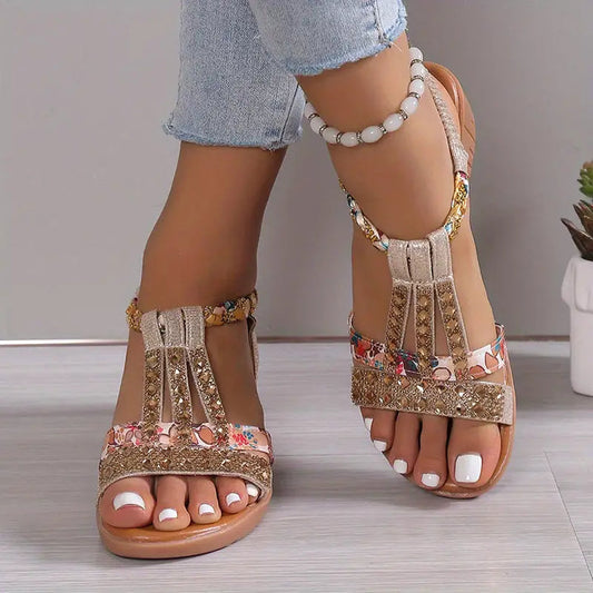 Women's Boho Braided Wedge Sandals
