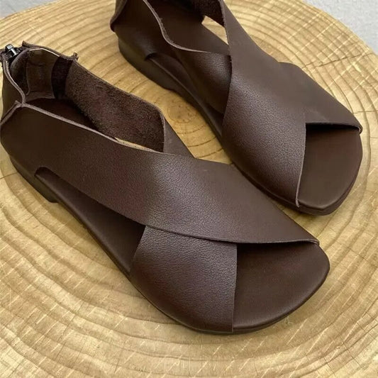 Women's Vintage Toe Loop Flat Sandals