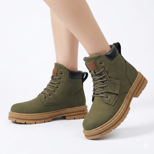 Men's Rugged Outdoor Lace-Up Boots