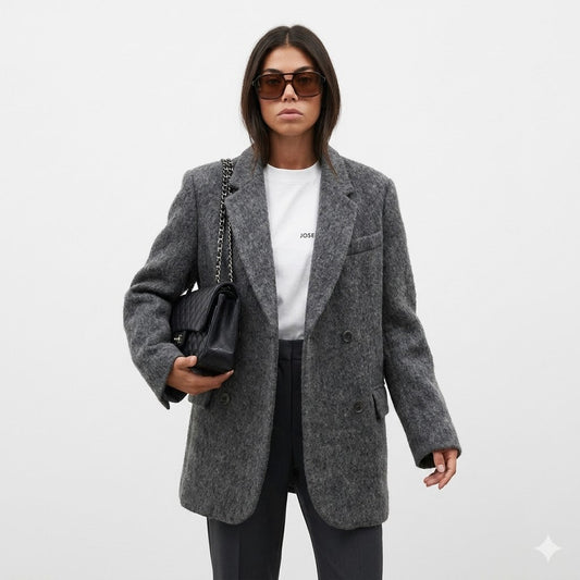Oversized Wool Blend Blazer