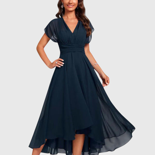 Women's V-Neck A-Line Mini Dress