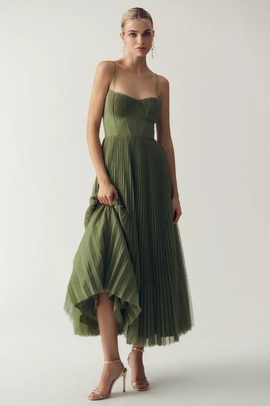 Olivia | Open-Back Midi Dress for Women
