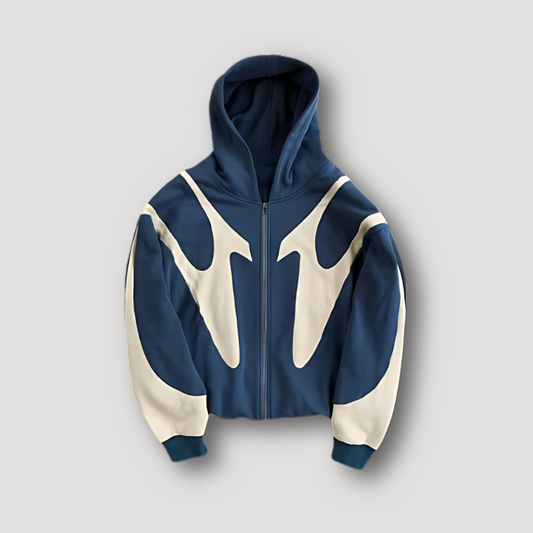 Men's Zip Up Print Hoodie