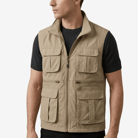 Quick Dry Six Pocket Travel Gilet for Hiking