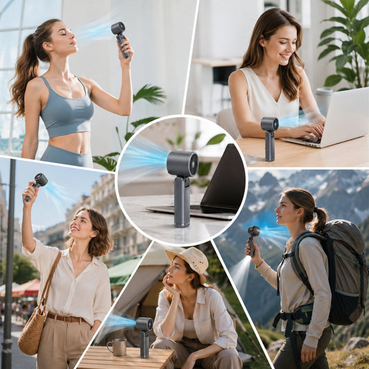 Handheld Fan with Built-In Torch