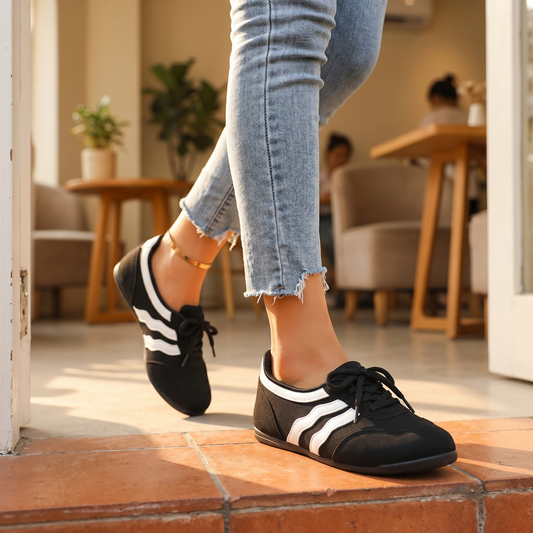 Retro Wave Stripe Slip-On Sneakers