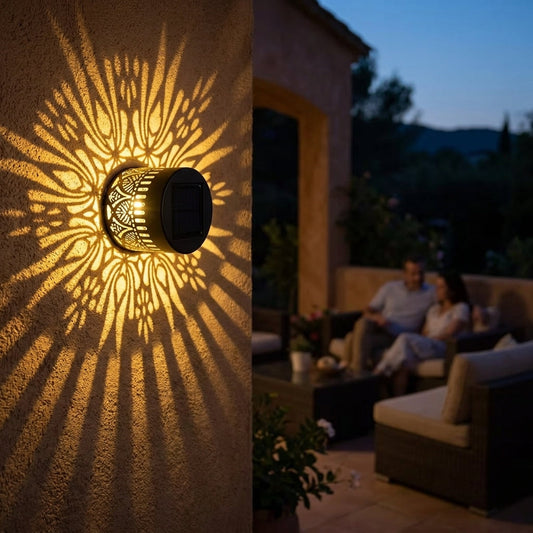 Solar Mandala Projection Garden Light