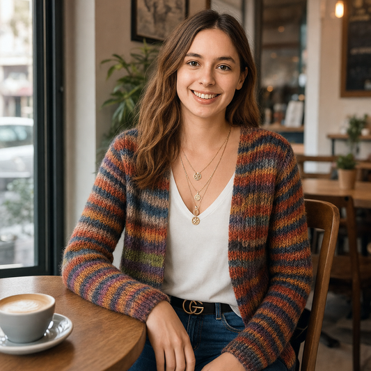 Multicolour Knit Cardigan - lifestyle shot