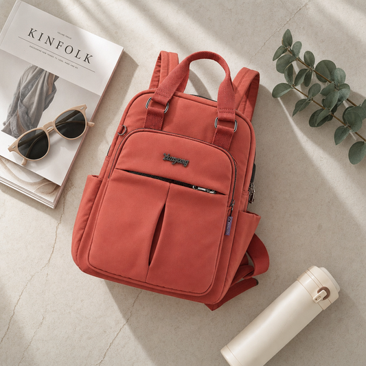 Anti-Theft USB Charging Backpack - flatlay