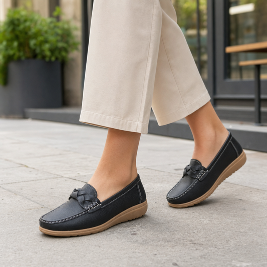 Wide Fit Slip-On Orthopedic Loafers With Arch Support