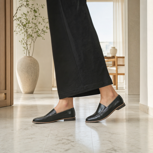 Orthopedic Leather Loafers with All-Day Comfort Support - lifestyle shot