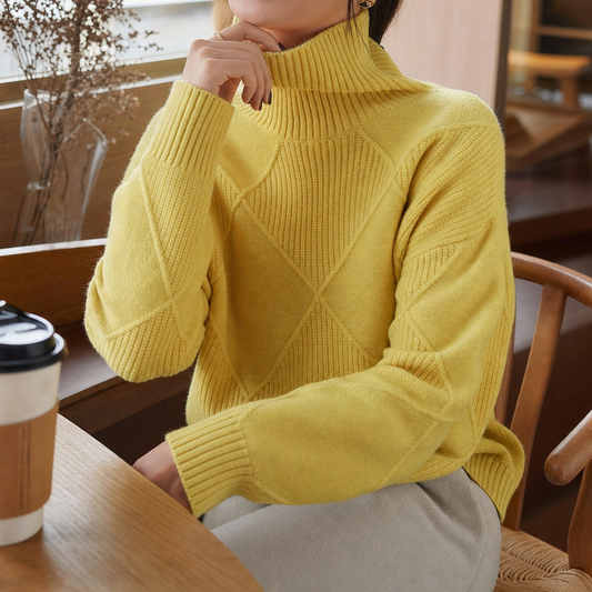Soft Ribbed Turtleneck Sweater - lifestyle shot