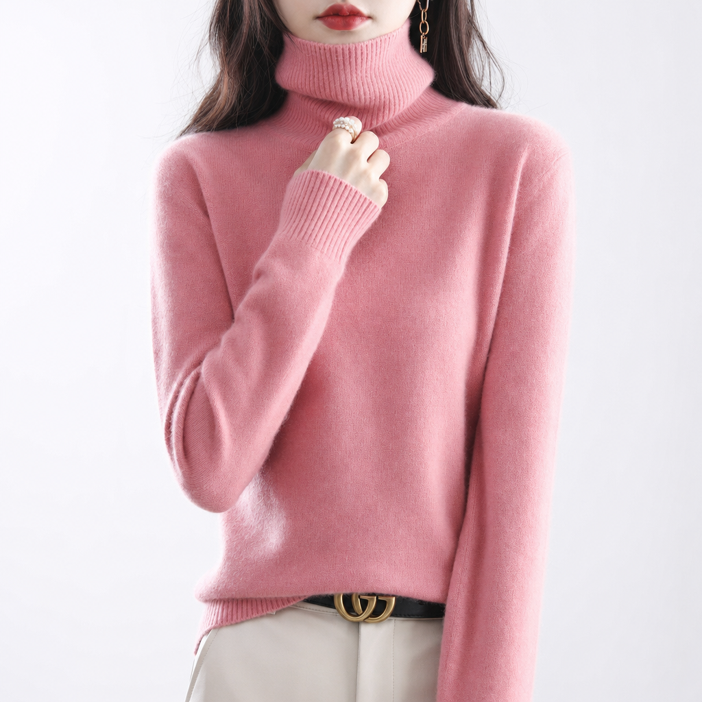 Classic Fitted Turtleneck Sweater - studio shot
