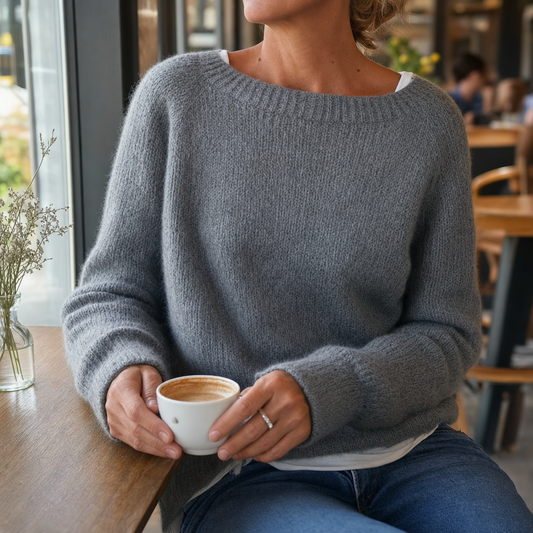 Classic Crew Neck Knit Sweater - lifestyle shot